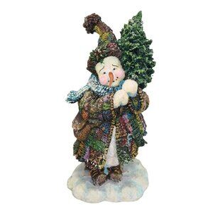 Stewart Sherwood Snowman Figurine Magical Xmas Coll Scotty First Edition Vtg